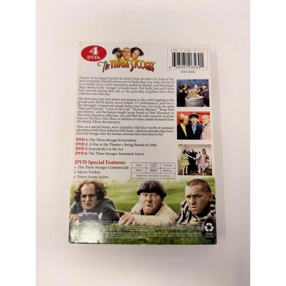 🎬 The Three Stooges Collector's Edition DVD Tin Nyuk Nyuk Nyuk Retro Comedy Set